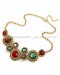 Vintage Rhinestone Gold Plated Necklace